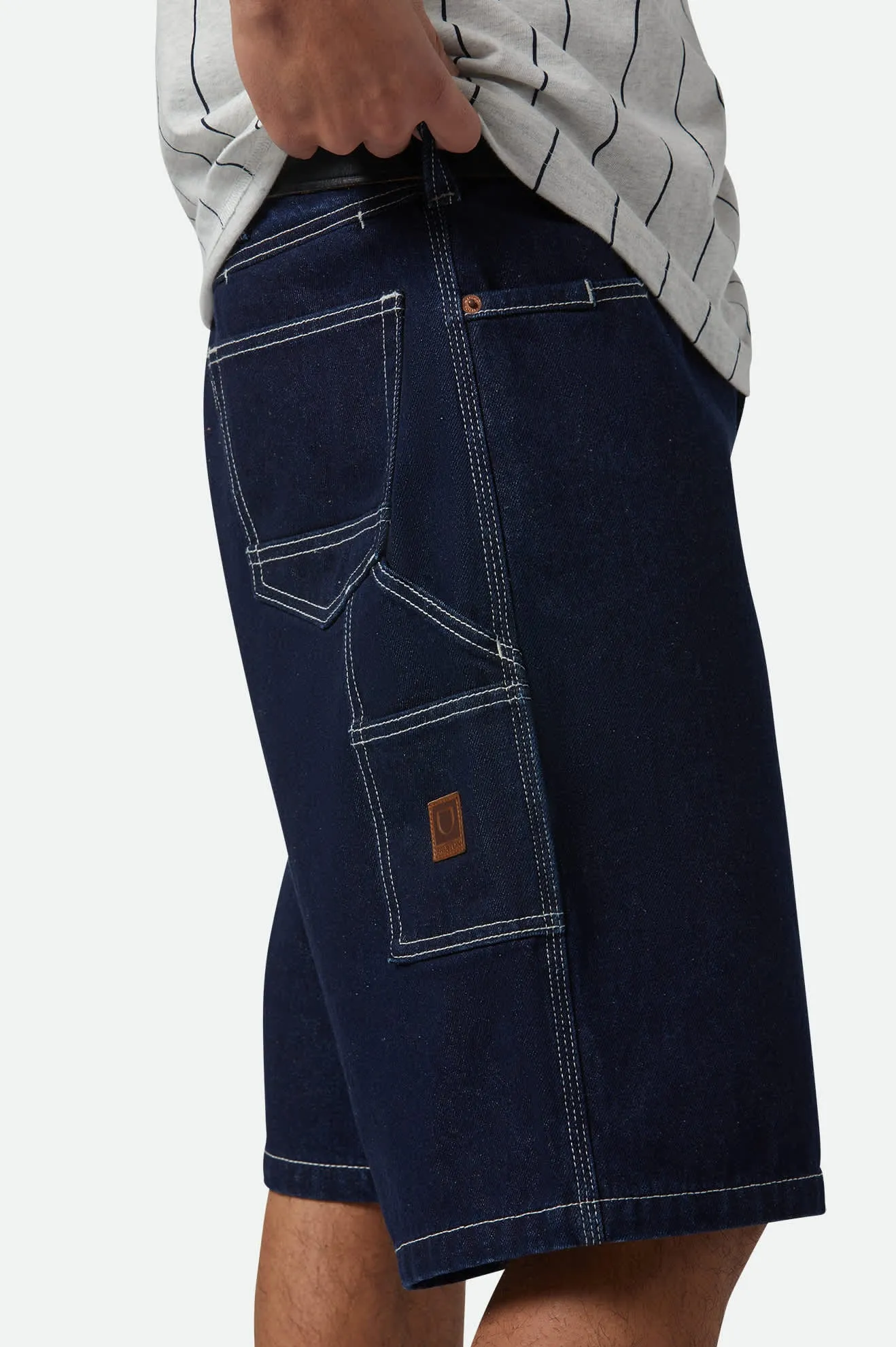 Builders Carpenter Baggy Short - Rinse Denim Brixton