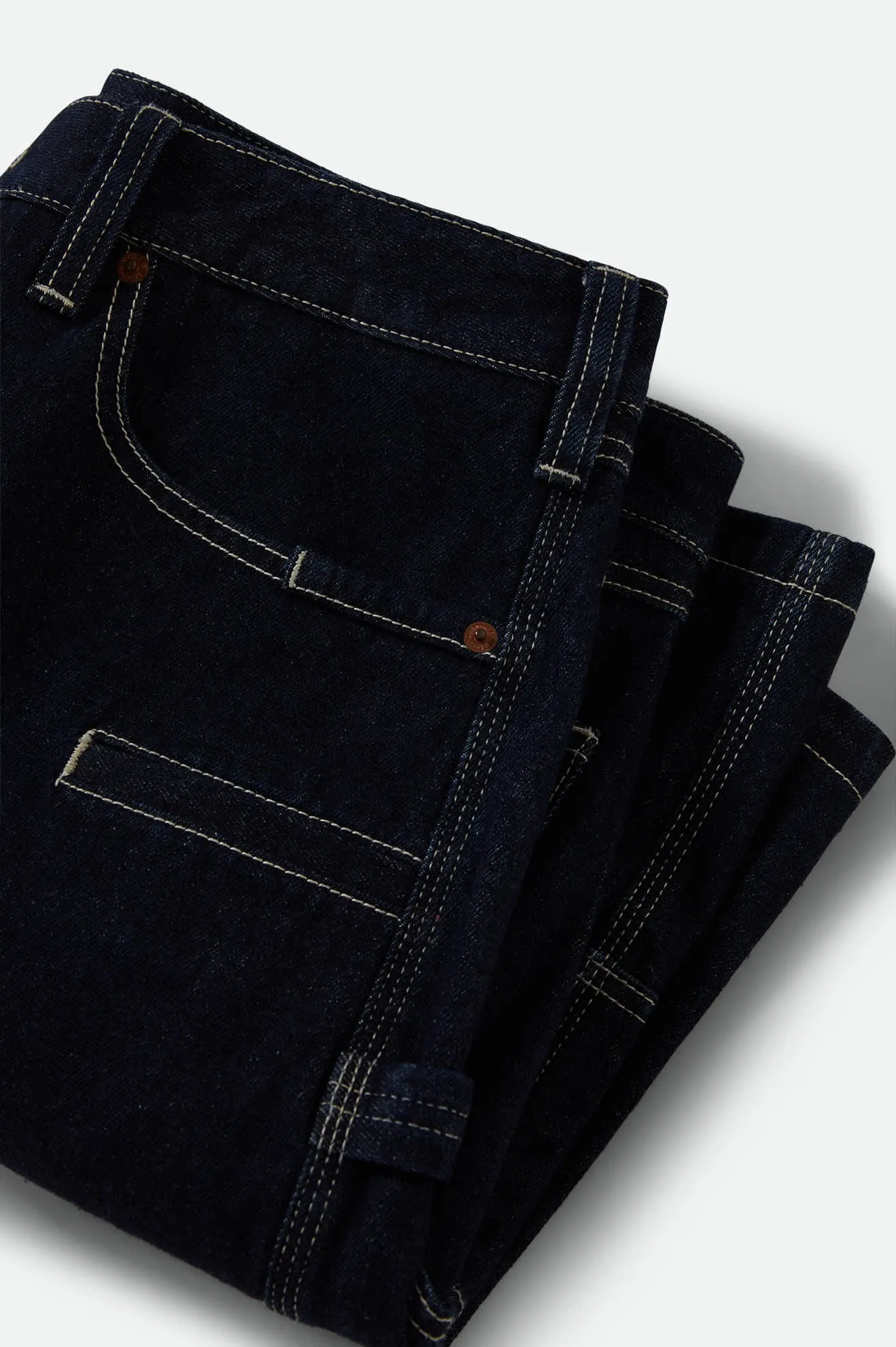 Builders Carpenter Baggy Short - Rinse Denim Brixton