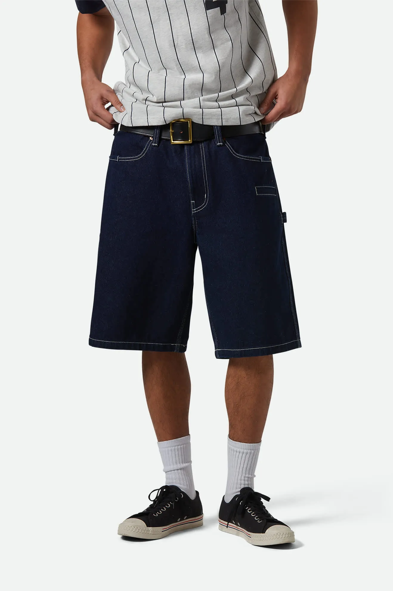 Builders Carpenter Baggy Short - Rinse Denim Brixton
