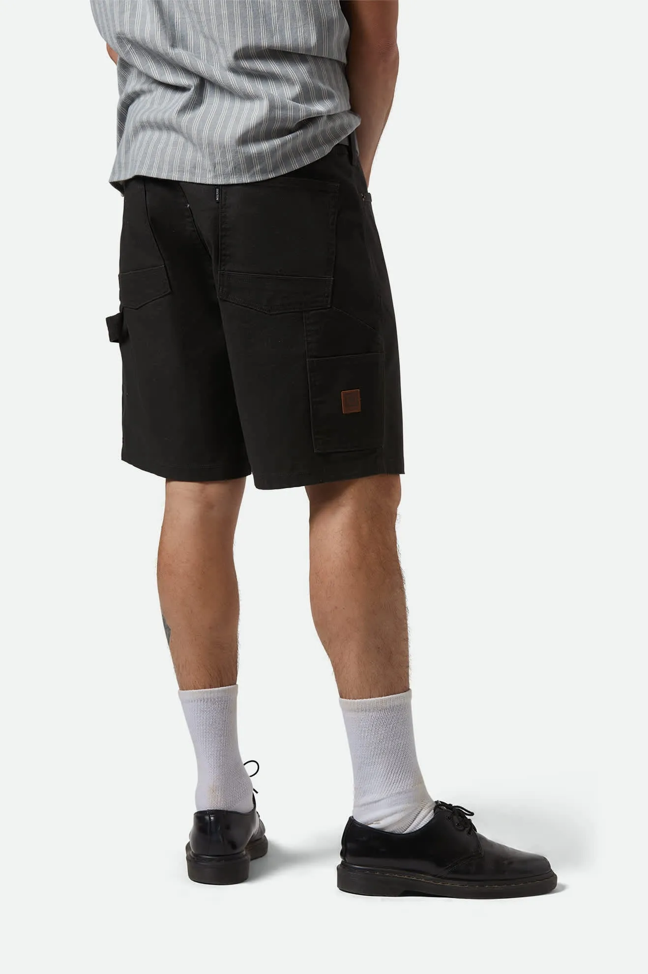 Builders Carpenter Baggy Short - Washed Black Brixton