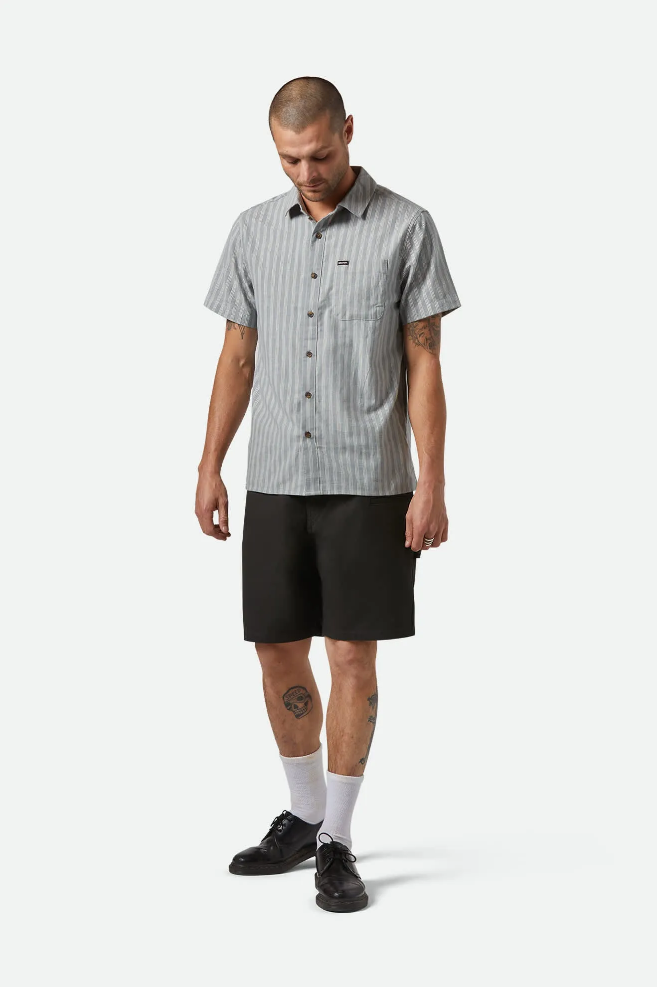 Builders Carpenter Baggy Short - Washed Black Brixton