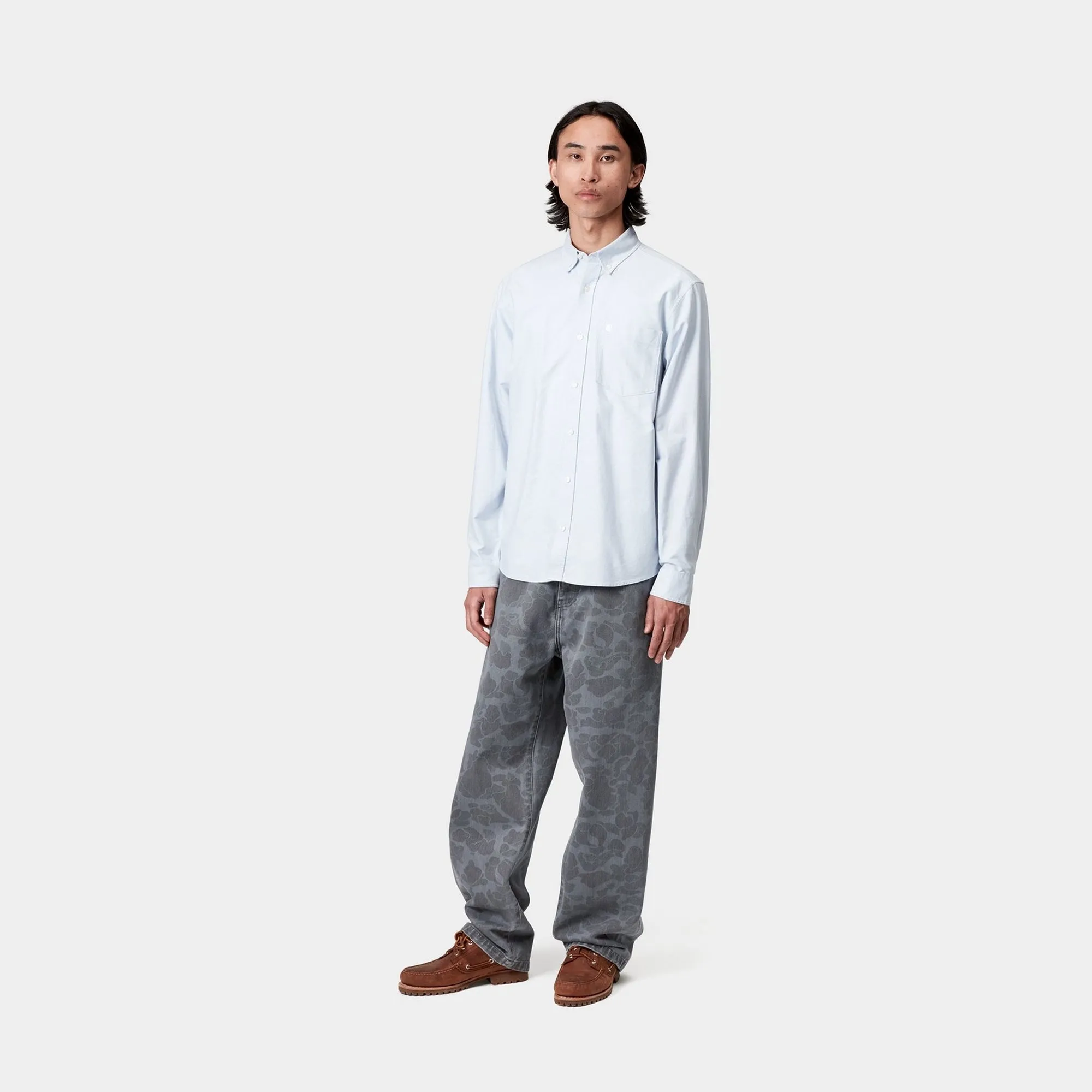 C-Logo Shirt | Blue Fog / White Carhartt WIP