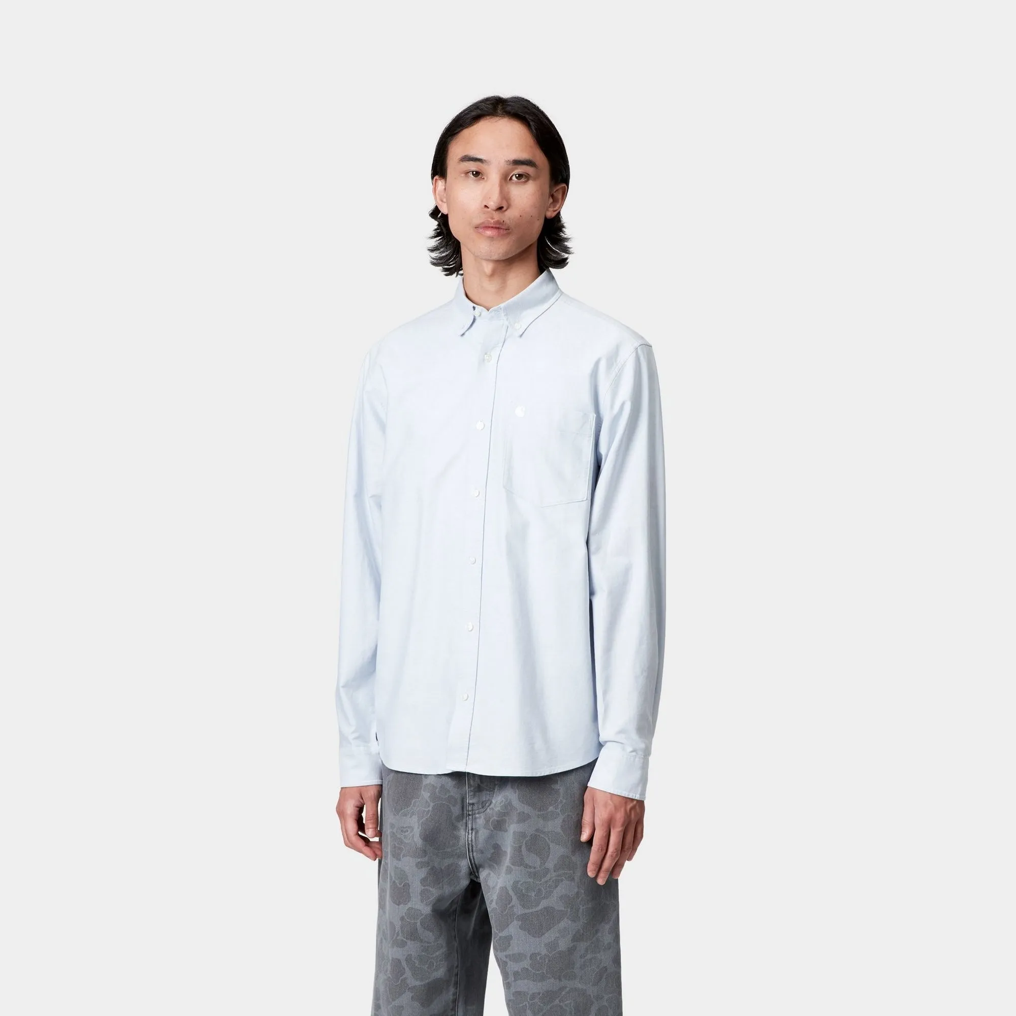 C-Logo Shirt | Blue Fog / White Carhartt WIP