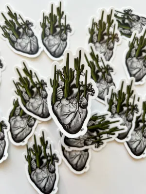 Cactus Heart Sticker