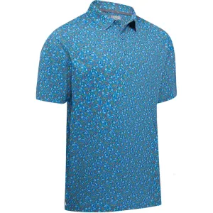 Callaway All Over Micro Novelty Polo Shirt - Vallarta Blue