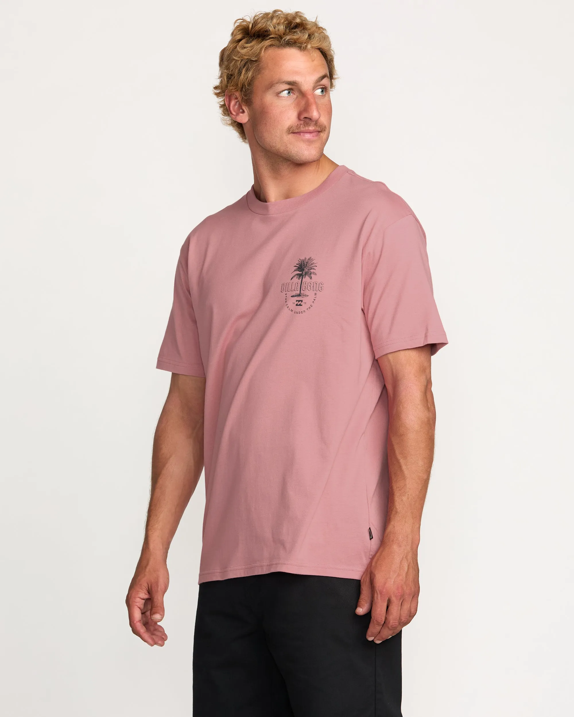 Calm Palm Premium Tee - Dusty Pink Billabong