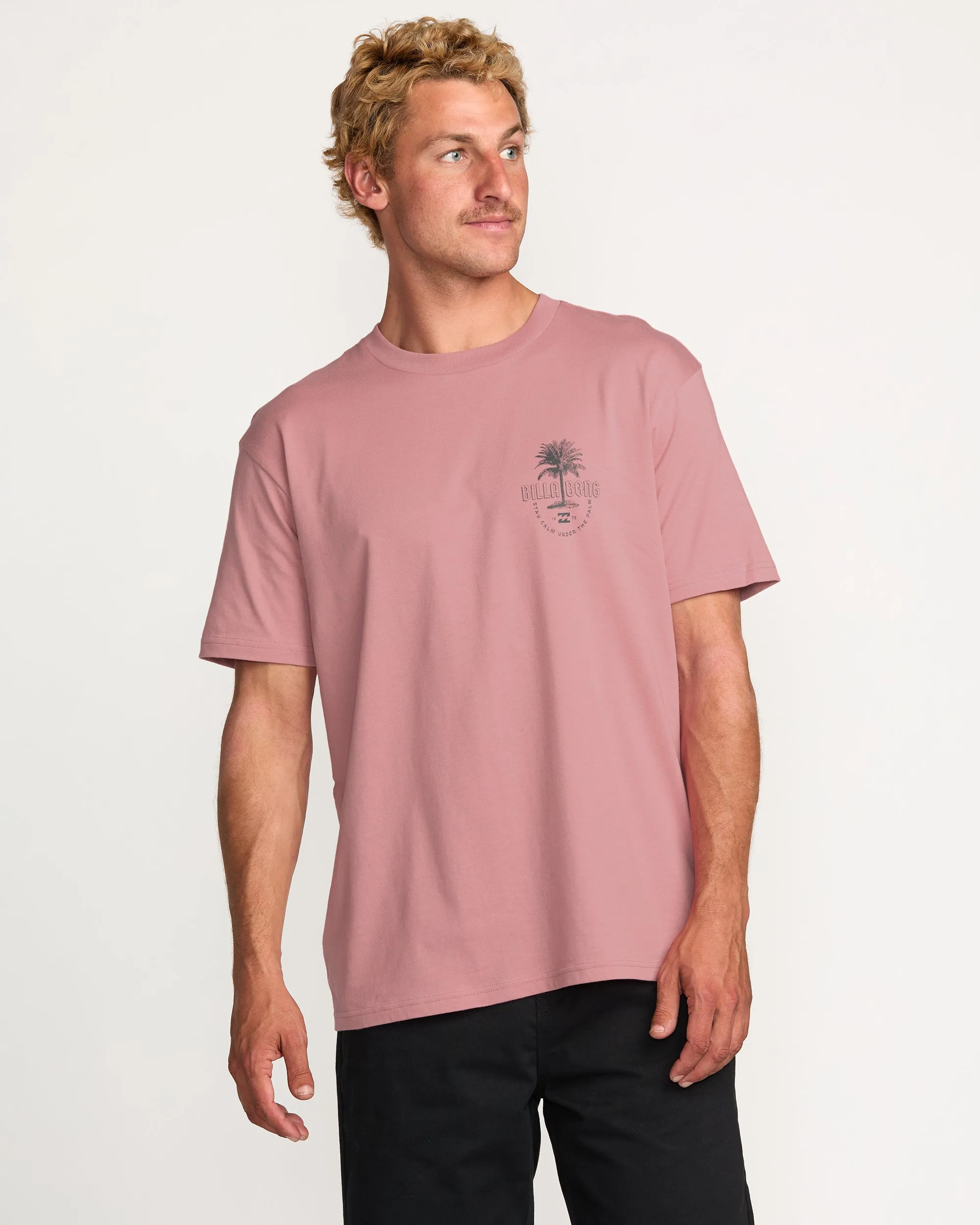 Calm Palm Premium Tee - Dusty Pink Billabong