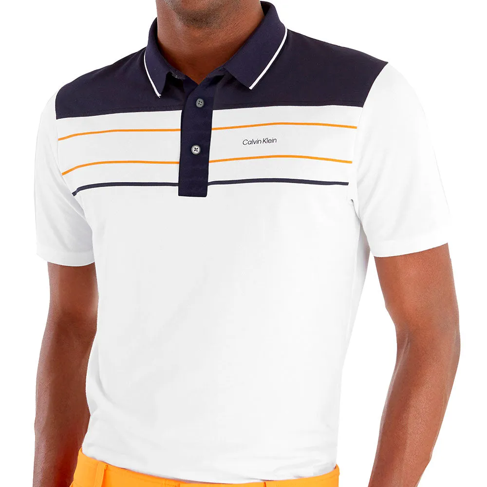 Calvin Klein Blackwater Polo Shirt - White/Orange