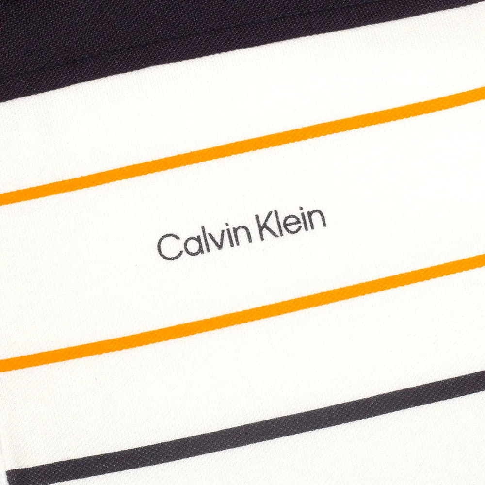Calvin Klein Blackwater Polo Shirt - White/Orange