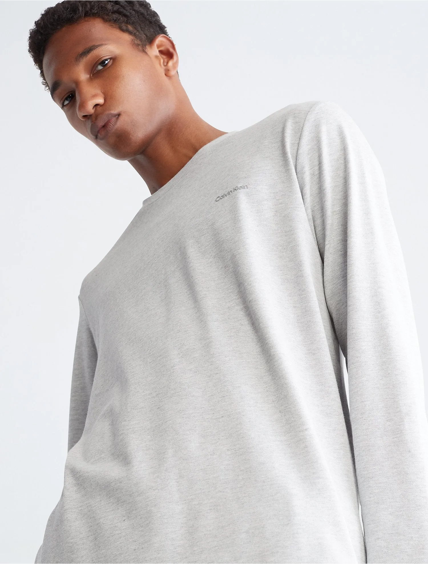Calvin Klein CK Move Tech Pique Long Sleeve Tee - Men