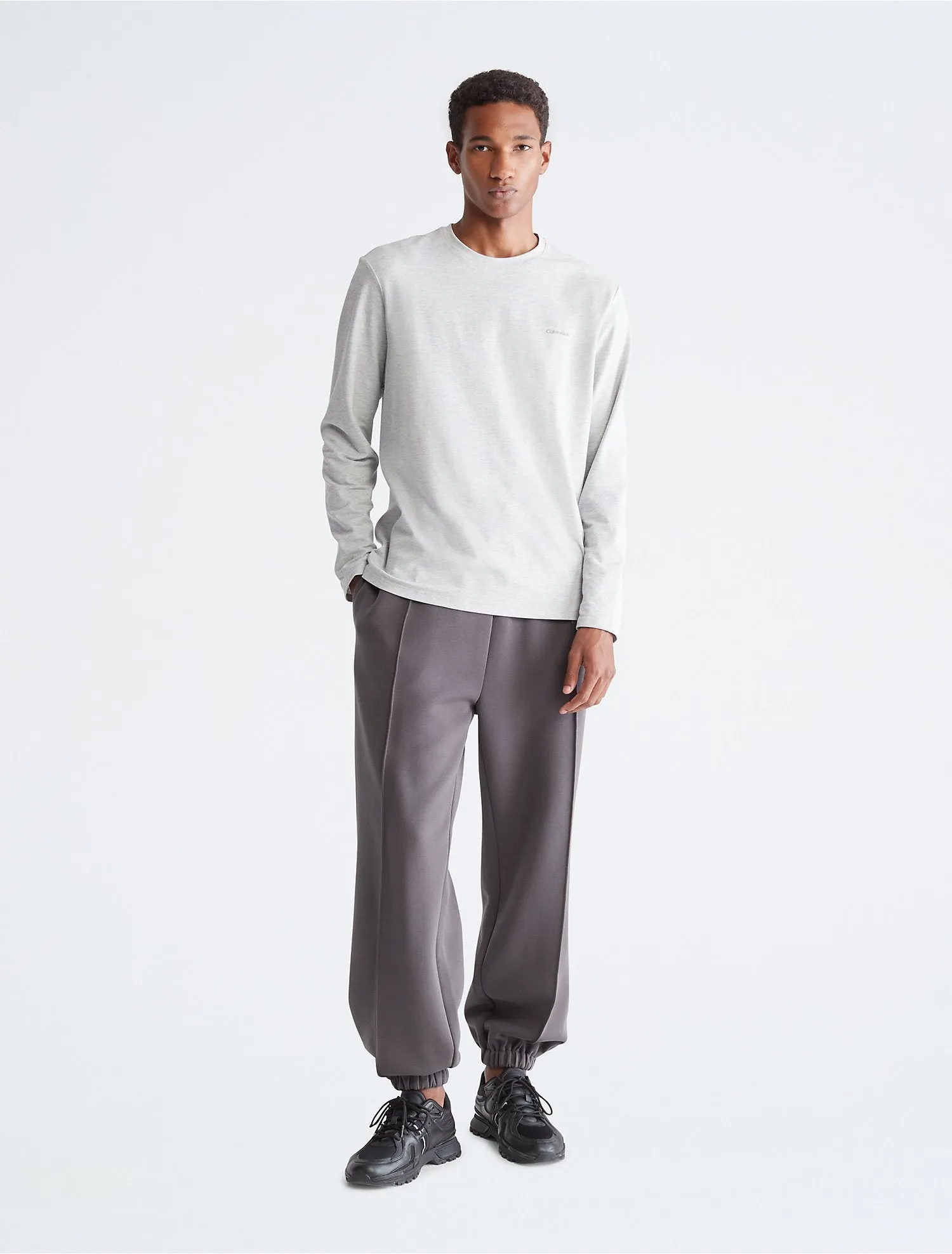 Calvin Klein CK Move Tech Pique Long Sleeve Tee - Men