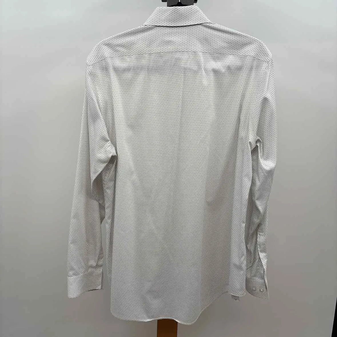Calvin Klein Men's Size M White Print Long Sleeve Shirt