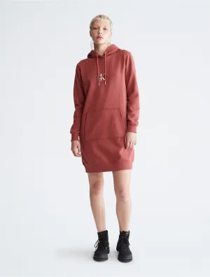 Calvin Klein Monogram Logo Repreve Hoodie Dress - Women