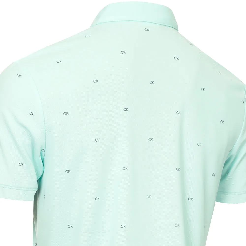 Calvin Klein Monogram Polo Shirt - Aqua