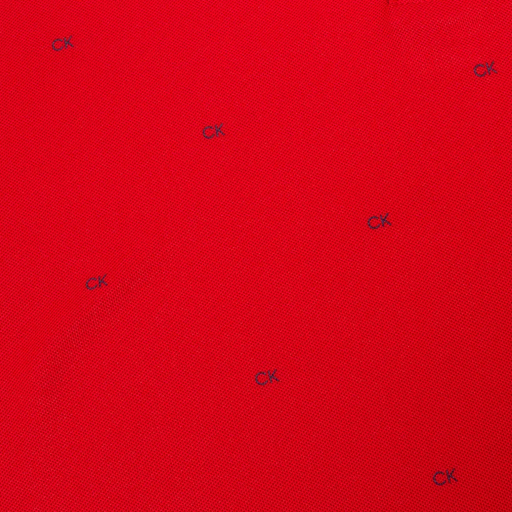 Calvin Klein Monogram Polo Shirt - Red