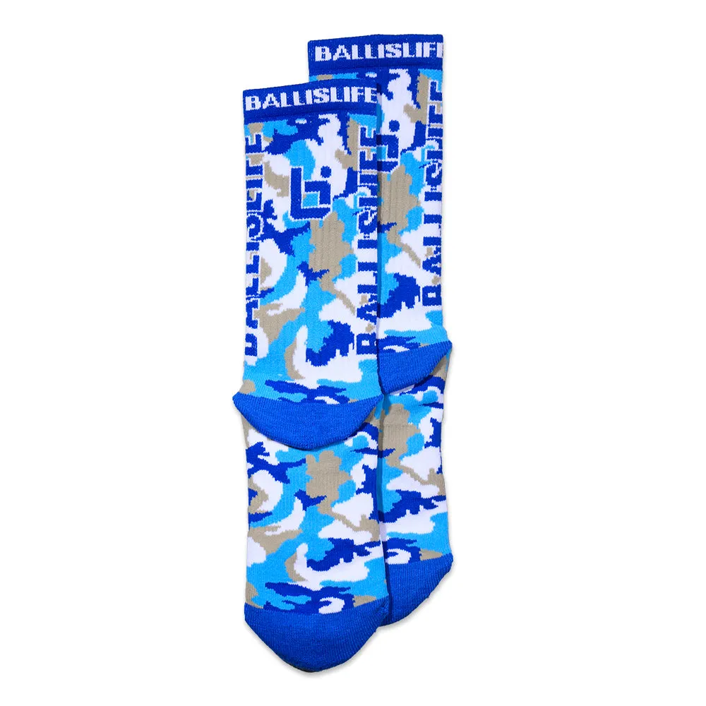 Camo Socks in Blue Ballislife