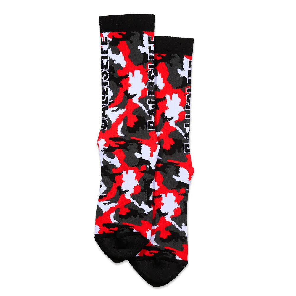Camo Socks in Red Ballislife