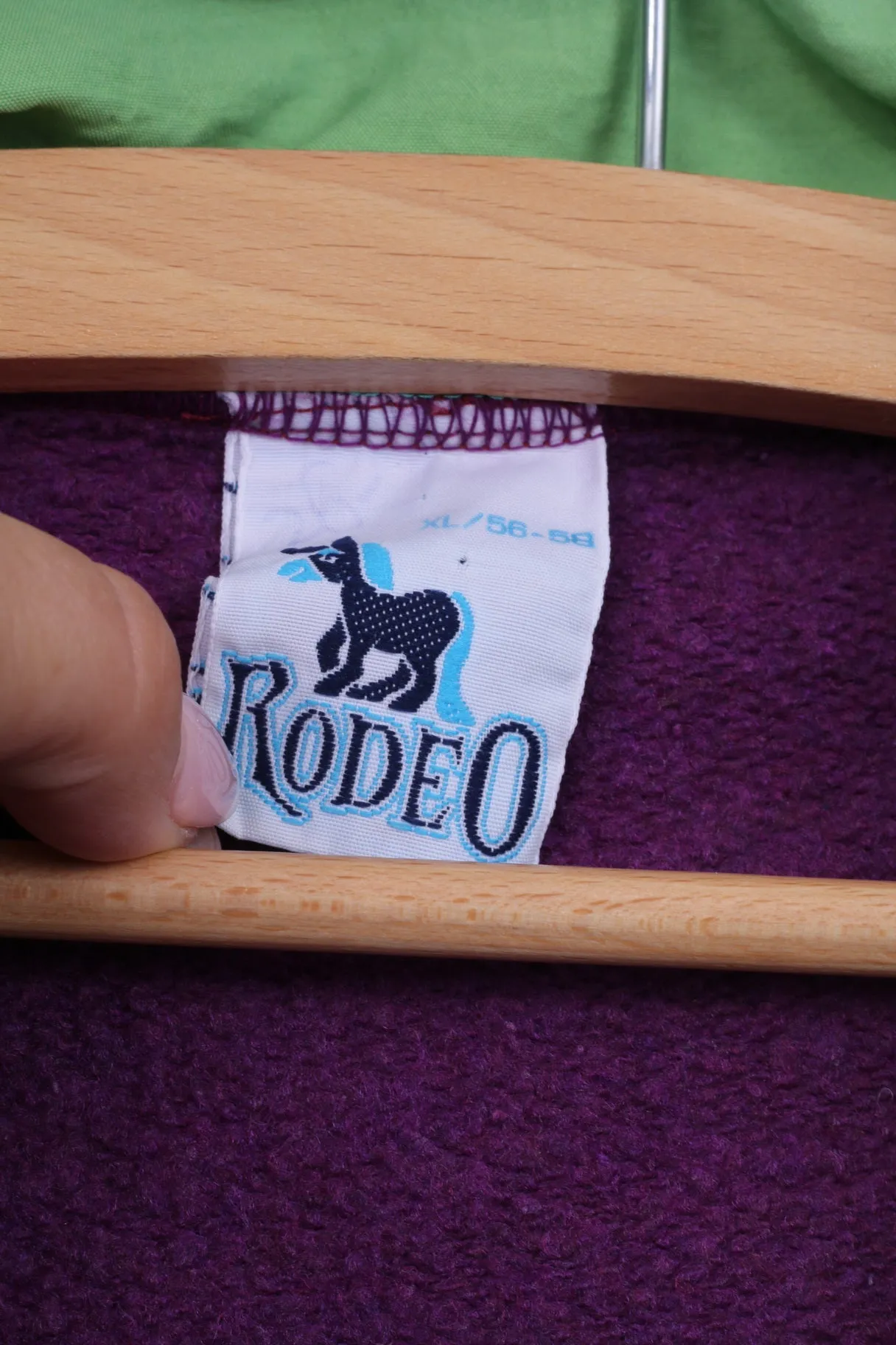 C&A Rodeo Mens XL 56-58 Sweatshirt Purple Sportswear Top Cotton Full Zipper