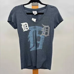 campus lifestyle Women's Size S Blue Detroit Tigers Short Sleeve Shirt