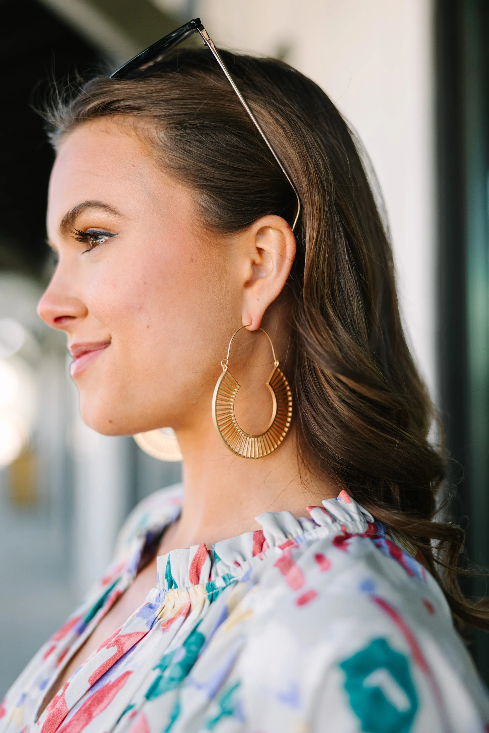 Can't Stop It Gold Lined Hoop Earrings