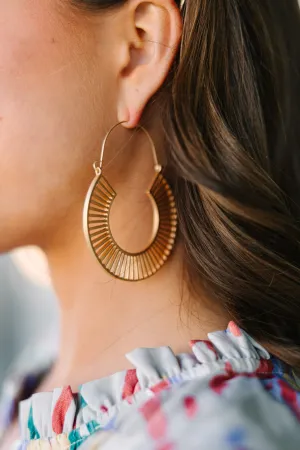 Can't Stop It Gold Lined Hoop Earrings