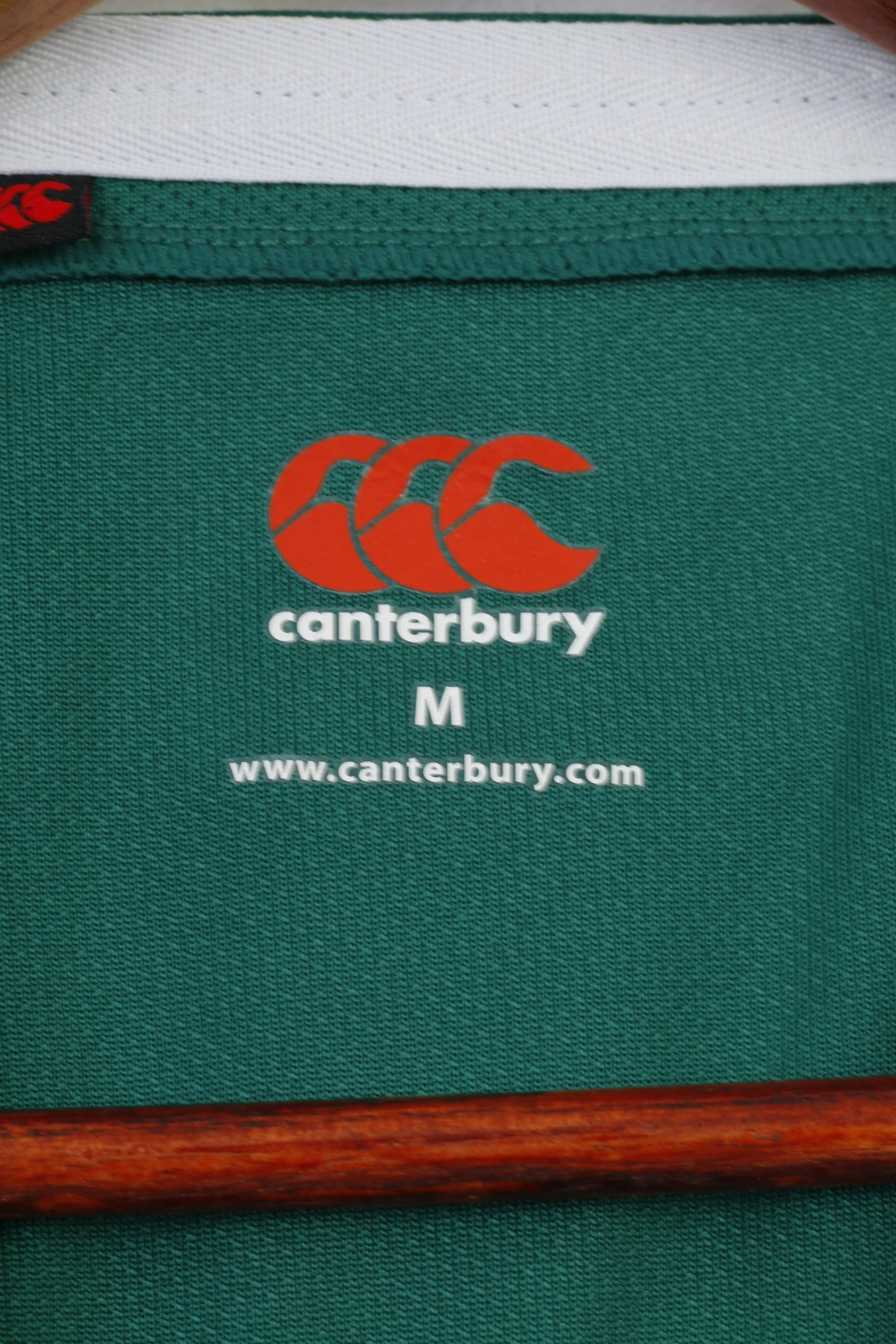 Canterbury Men M T-Shirt Green Sport Training Vintage Leicester Tigers 1880 CAT Top