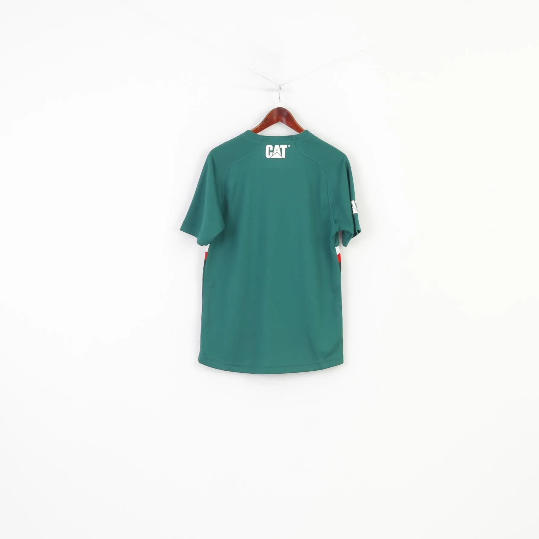 Canterbury Men M T-Shirt Green Sport Training Vintage Leicester Tigers 1880 CAT Top