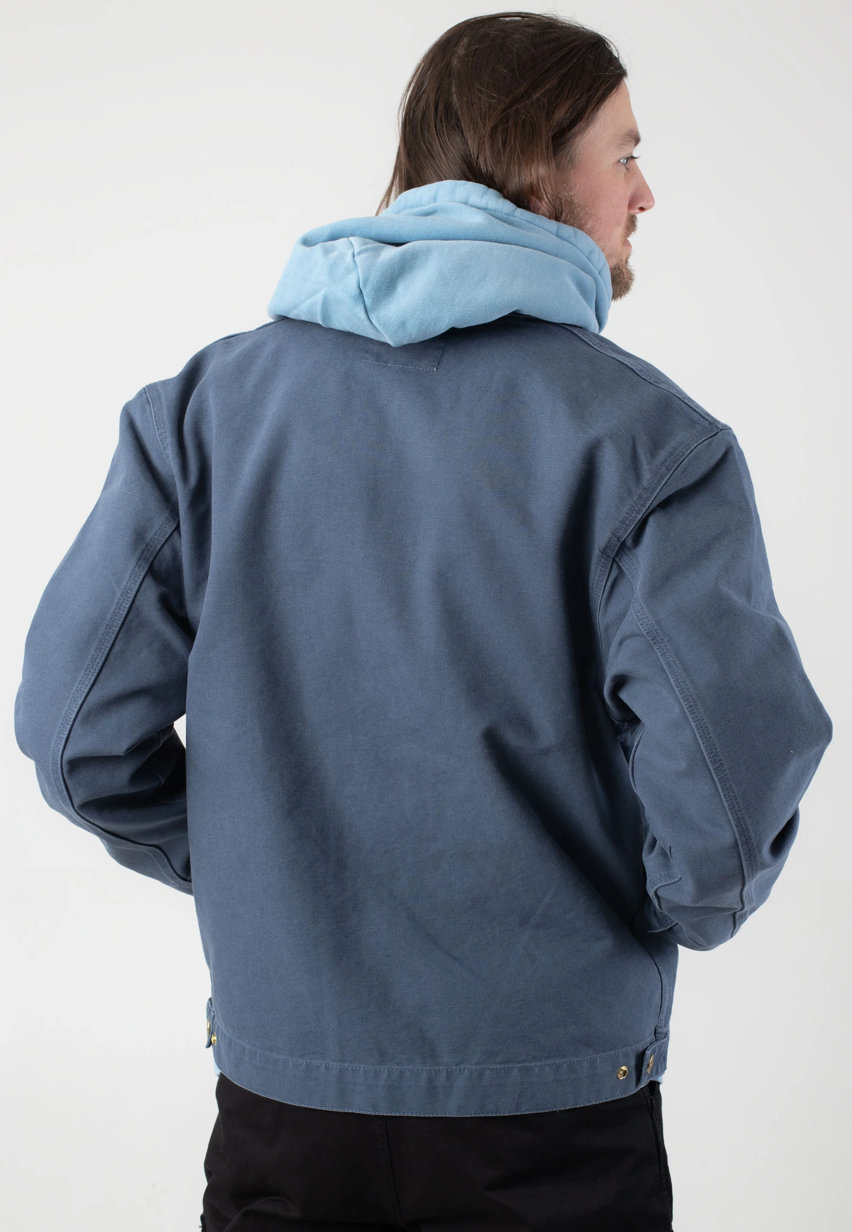 Carhartt WIP - Detroit Stone Canvas Dusky Blue/Dusky Blue - Jacket Carhartt WIP