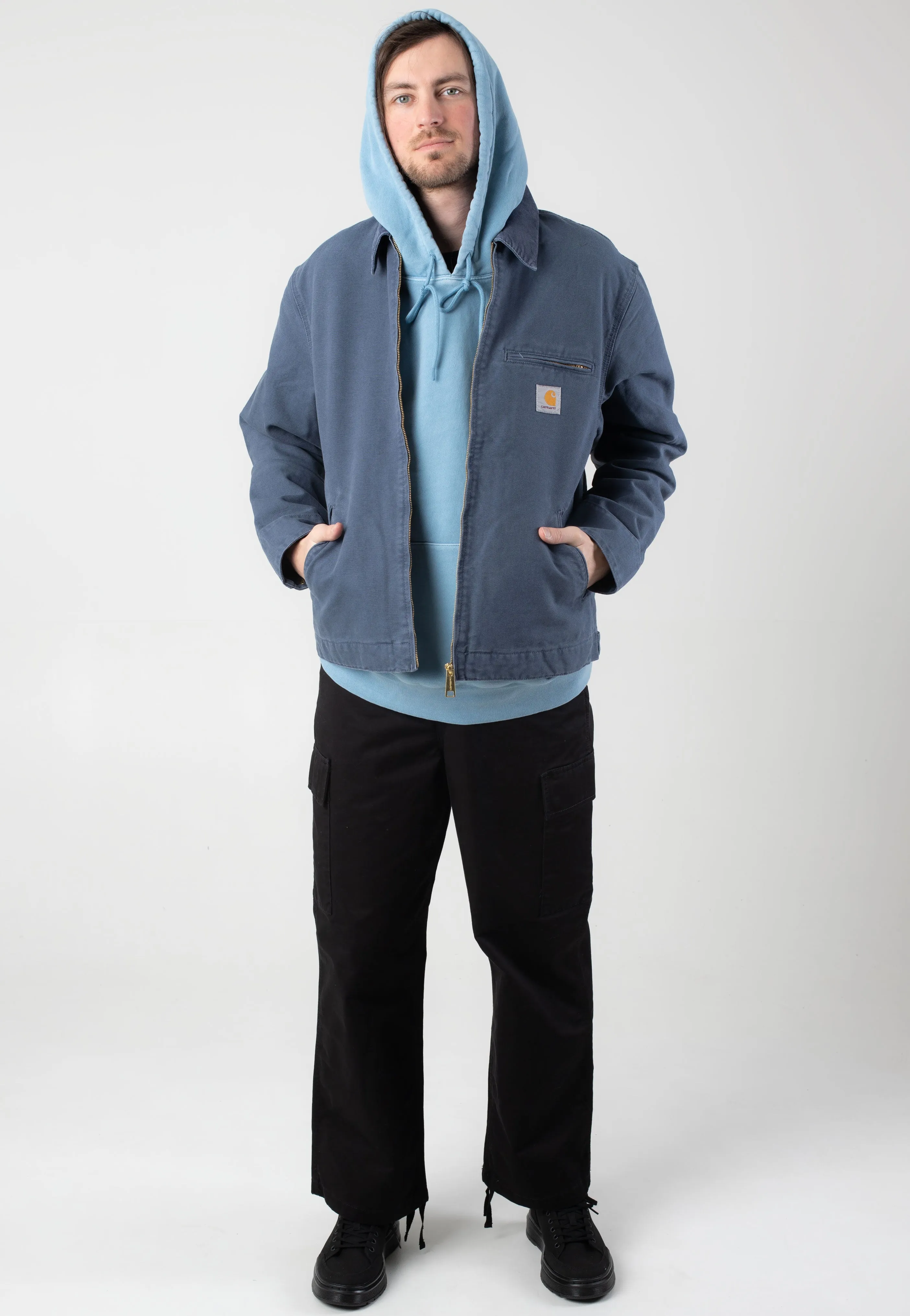 Carhartt WIP - Detroit Stone Canvas Dusky Blue/Dusky Blue - Jacket Carhartt WIP