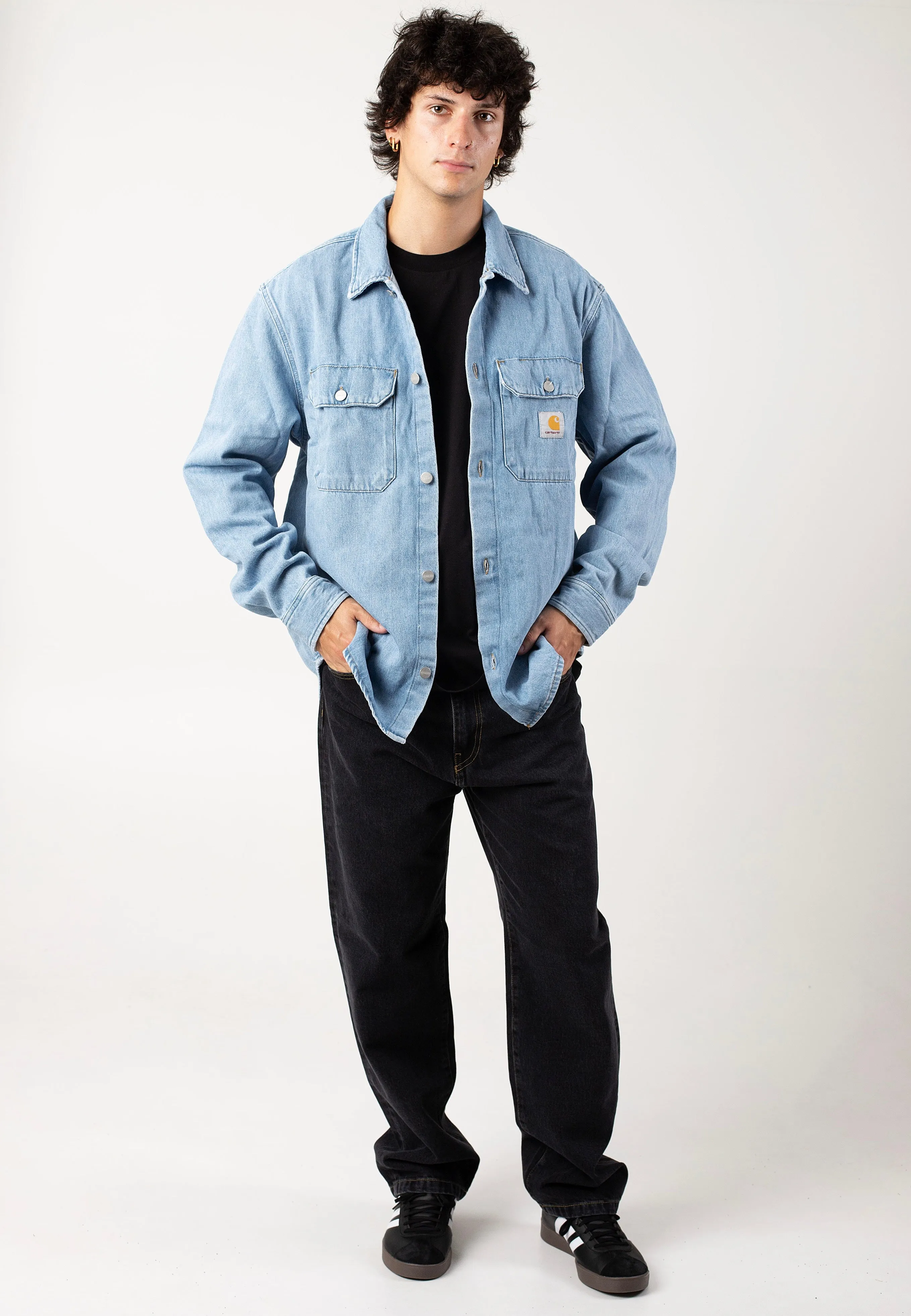 Carhartt WIP - Harvey Dark Bleached Blue - Jacket Carhartt WIP