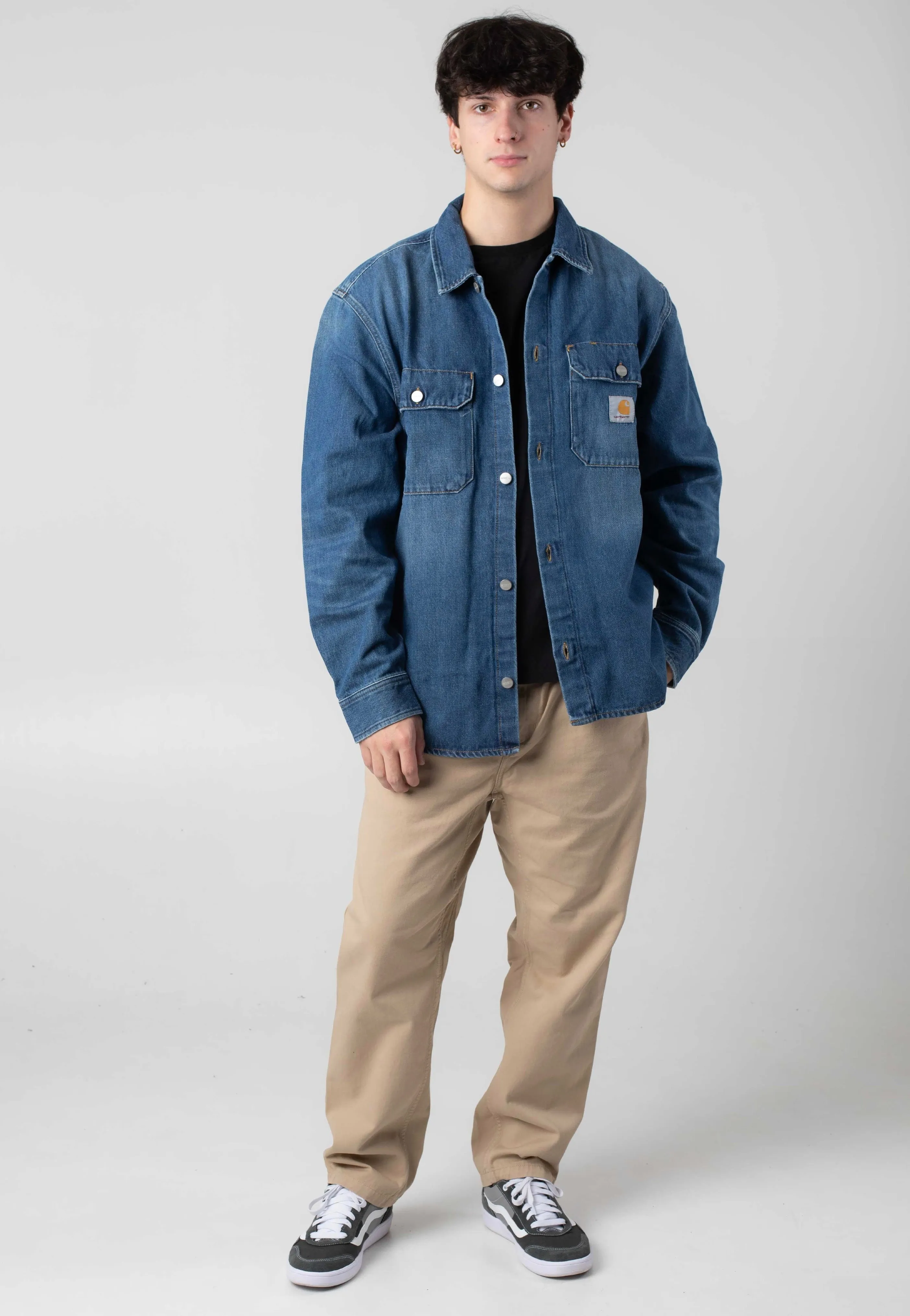 Carhartt WIP - Harvey Dark Used Wash Blue - Jacket Carhartt WIP