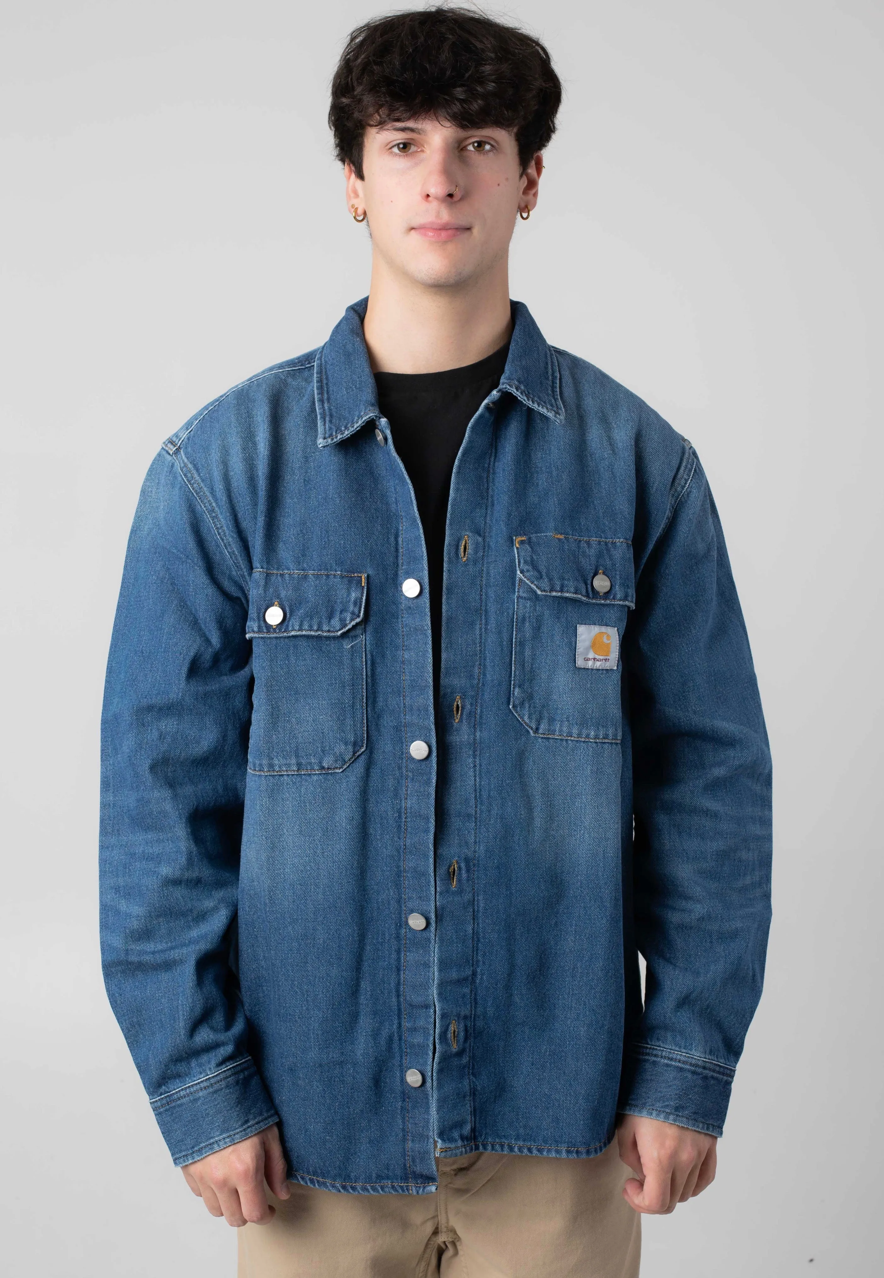 Carhartt WIP - Harvey Dark Used Wash Blue - Jacket Carhartt WIP