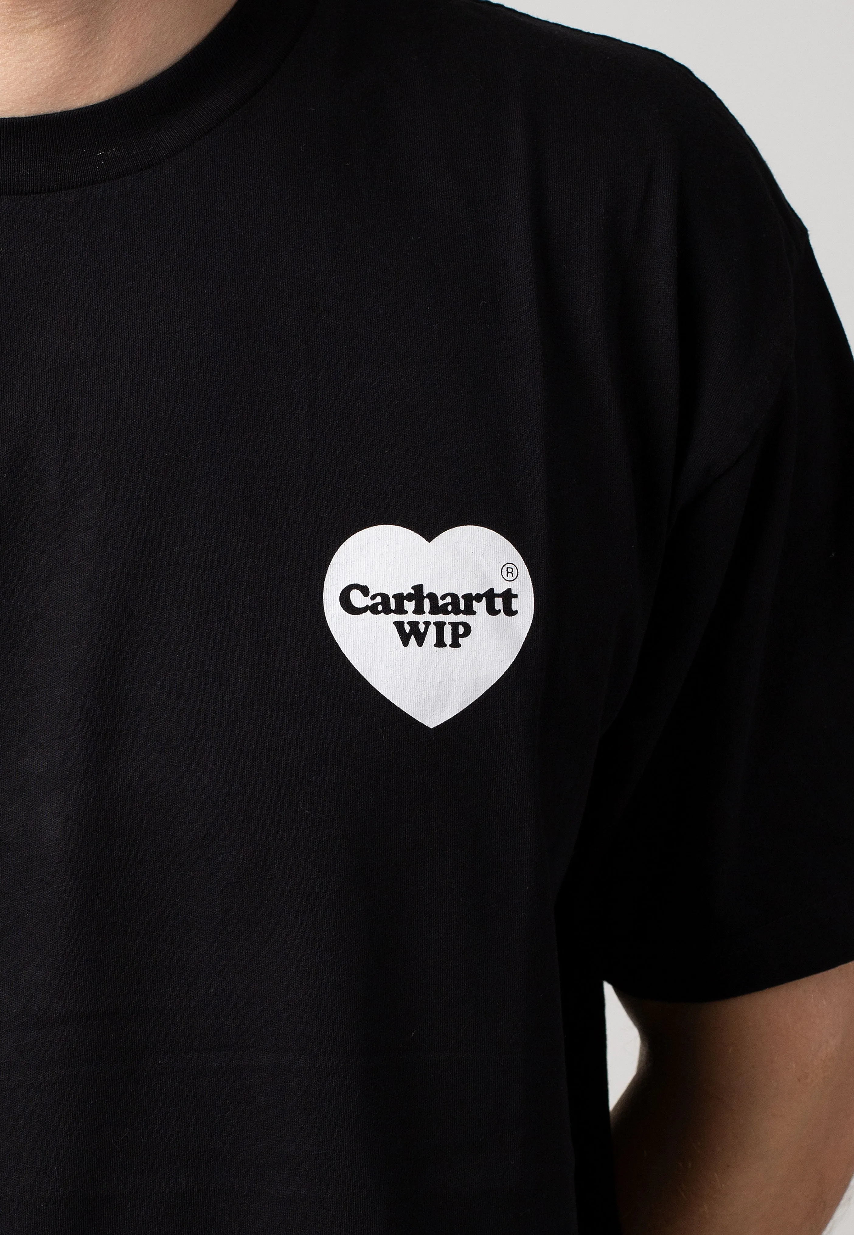 Carhartt WIP - Heart Bandana Stone Washed Black/White - T-Shirt Carhartt WIP