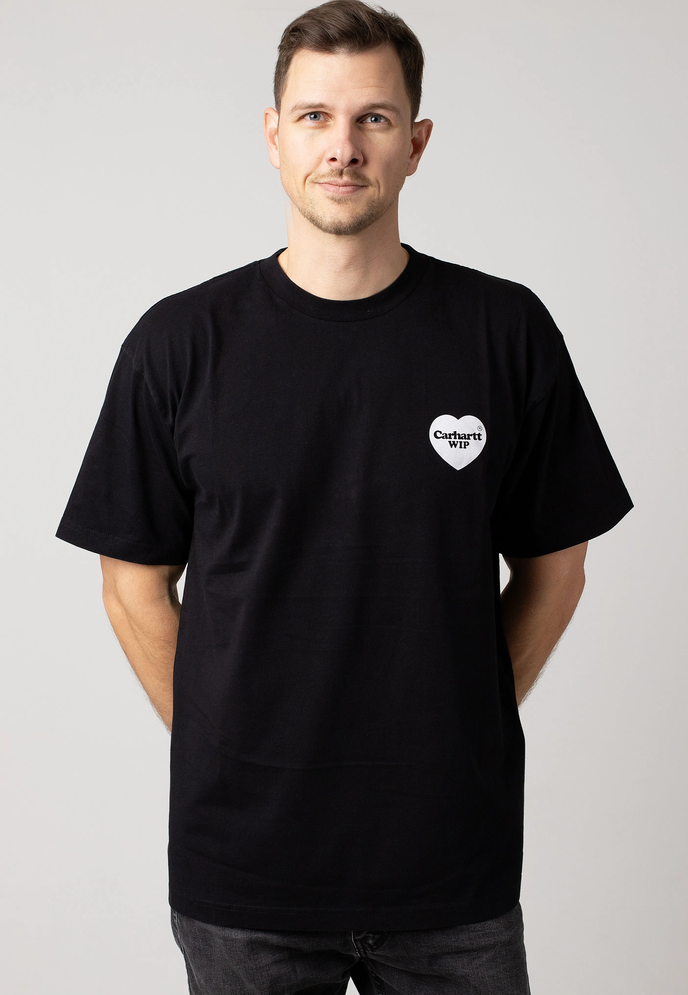 Carhartt WIP - Heart Bandana Stone Washed Black/White - T-Shirt Carhartt WIP
