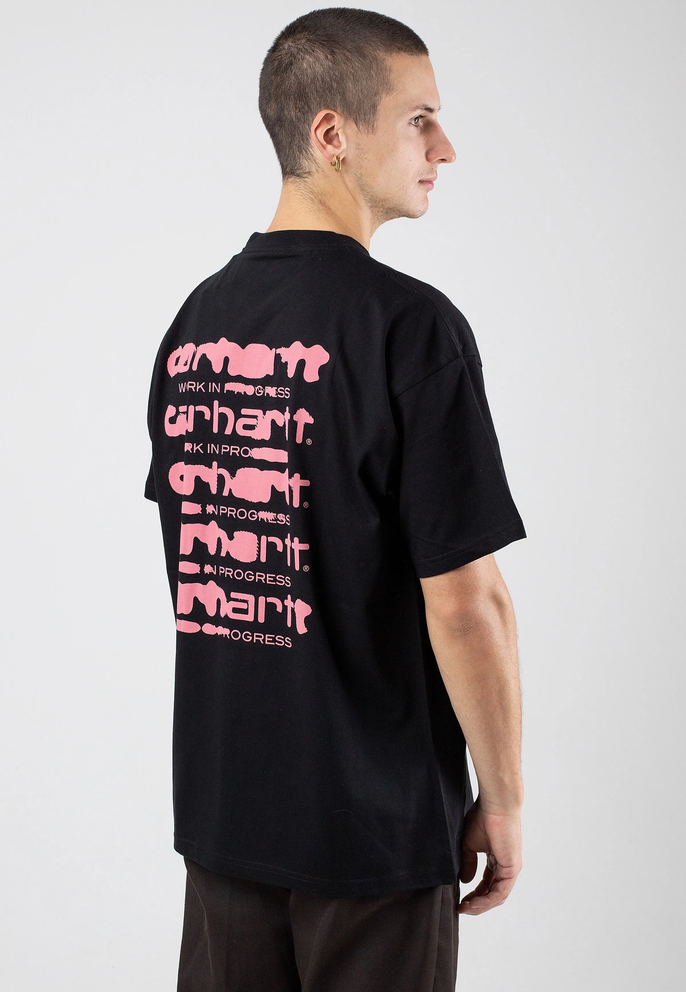 Carhartt WIP - Ink Bleed Black/Pink - T-Shirt Carhartt WIP