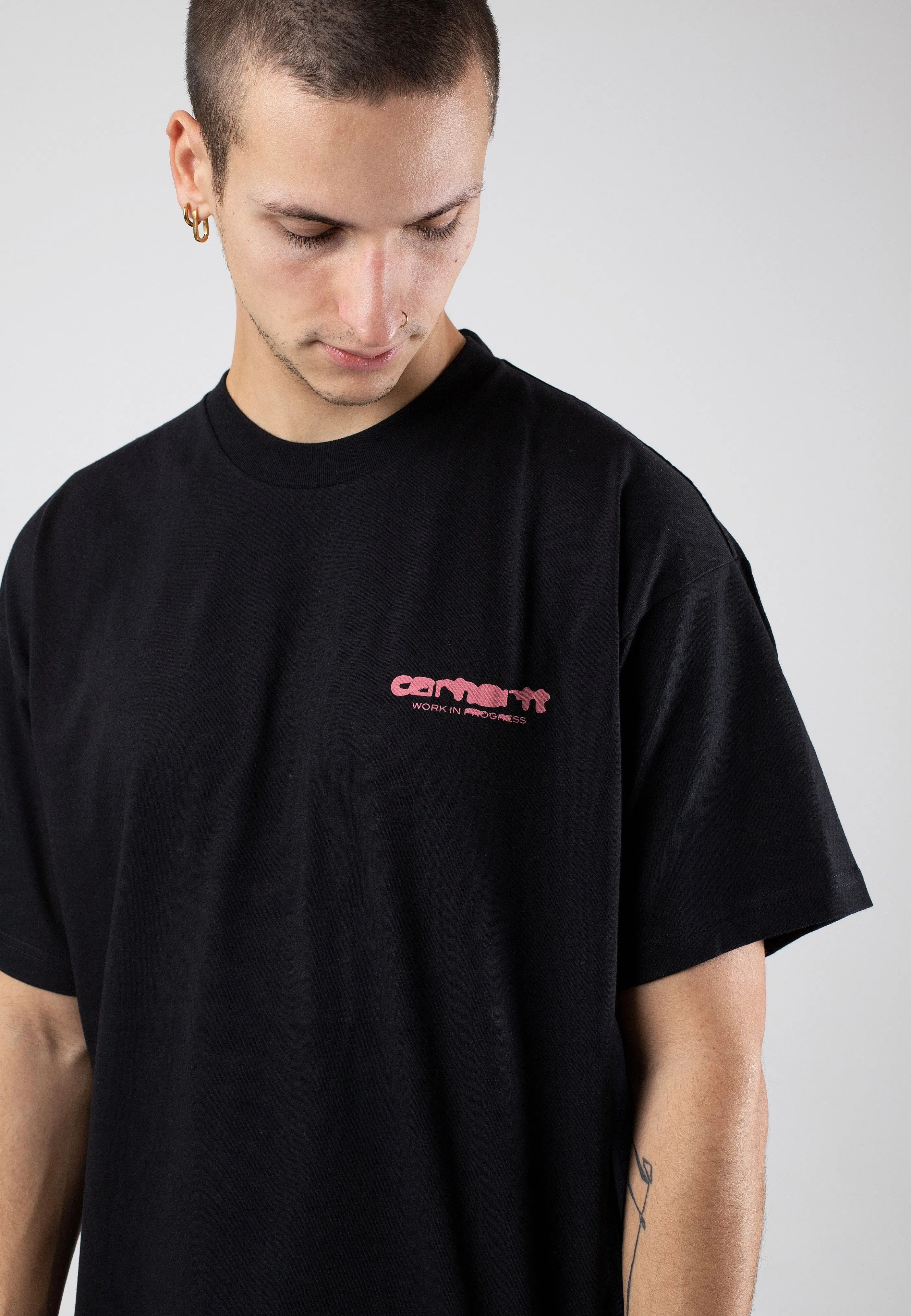 Carhartt WIP - Ink Bleed Black/Pink - T-Shirt Carhartt WIP
