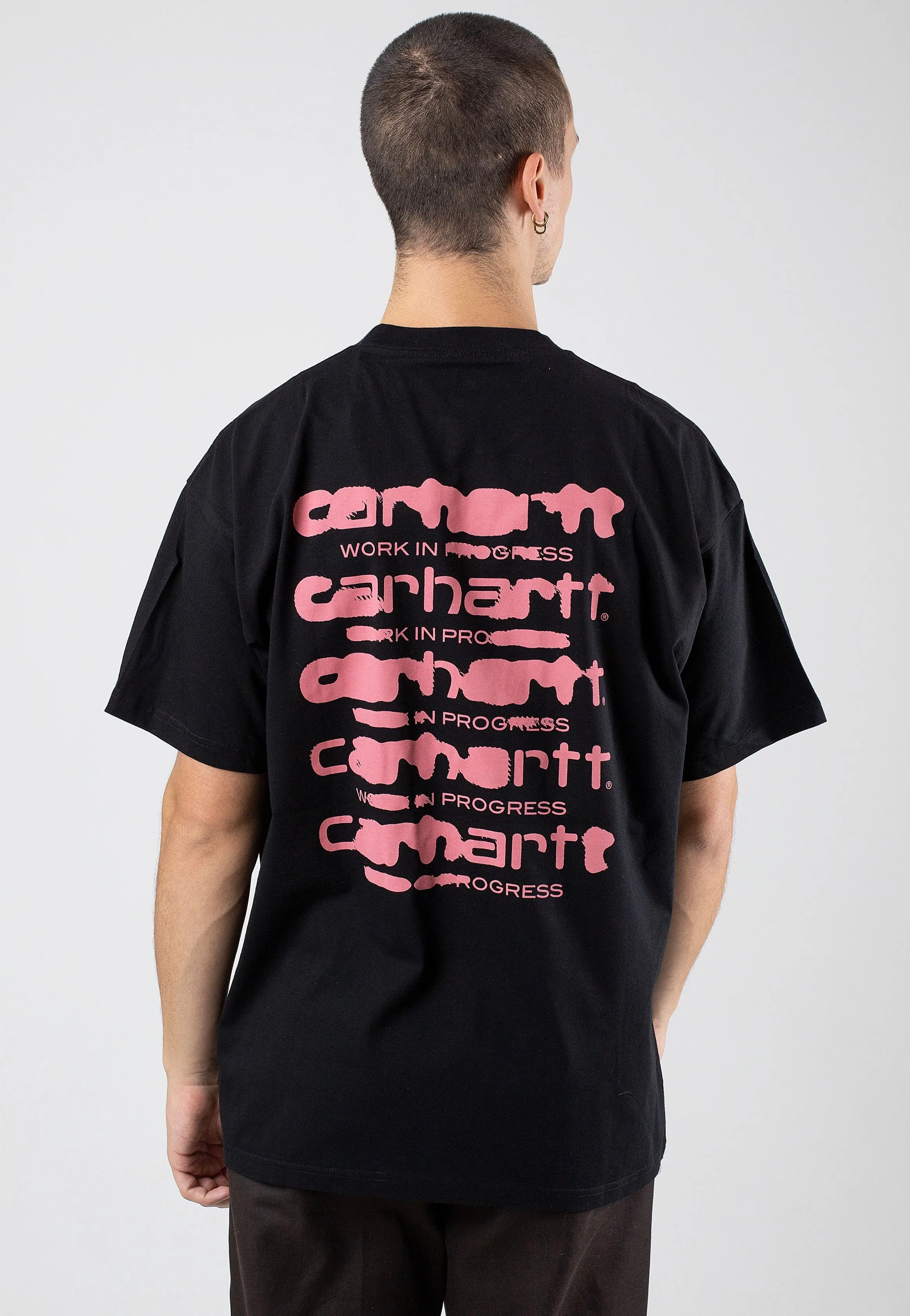 Carhartt WIP - Ink Bleed Black/Pink - T-Shirt Carhartt WIP