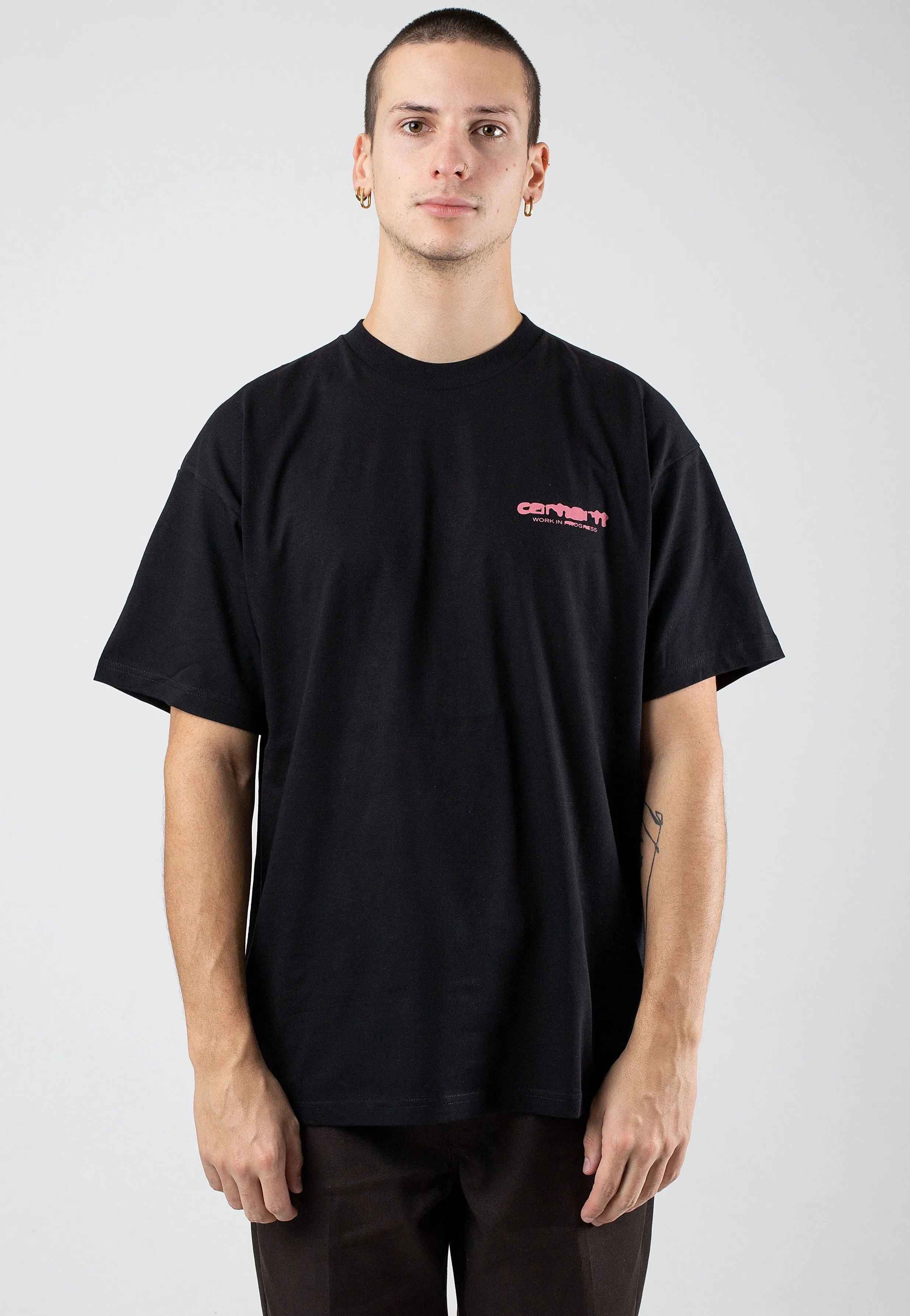 Carhartt WIP - Ink Bleed Black/Pink - T-Shirt Carhartt WIP