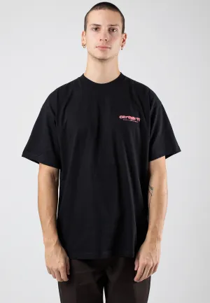 Carhartt WIP - Ink Bleed Black/Pink - T-Shirt Carhartt WIP