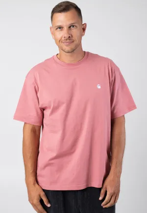 Carhartt WIP - Madison Dusty Rose / White - T-Shirt Carhartt WIP