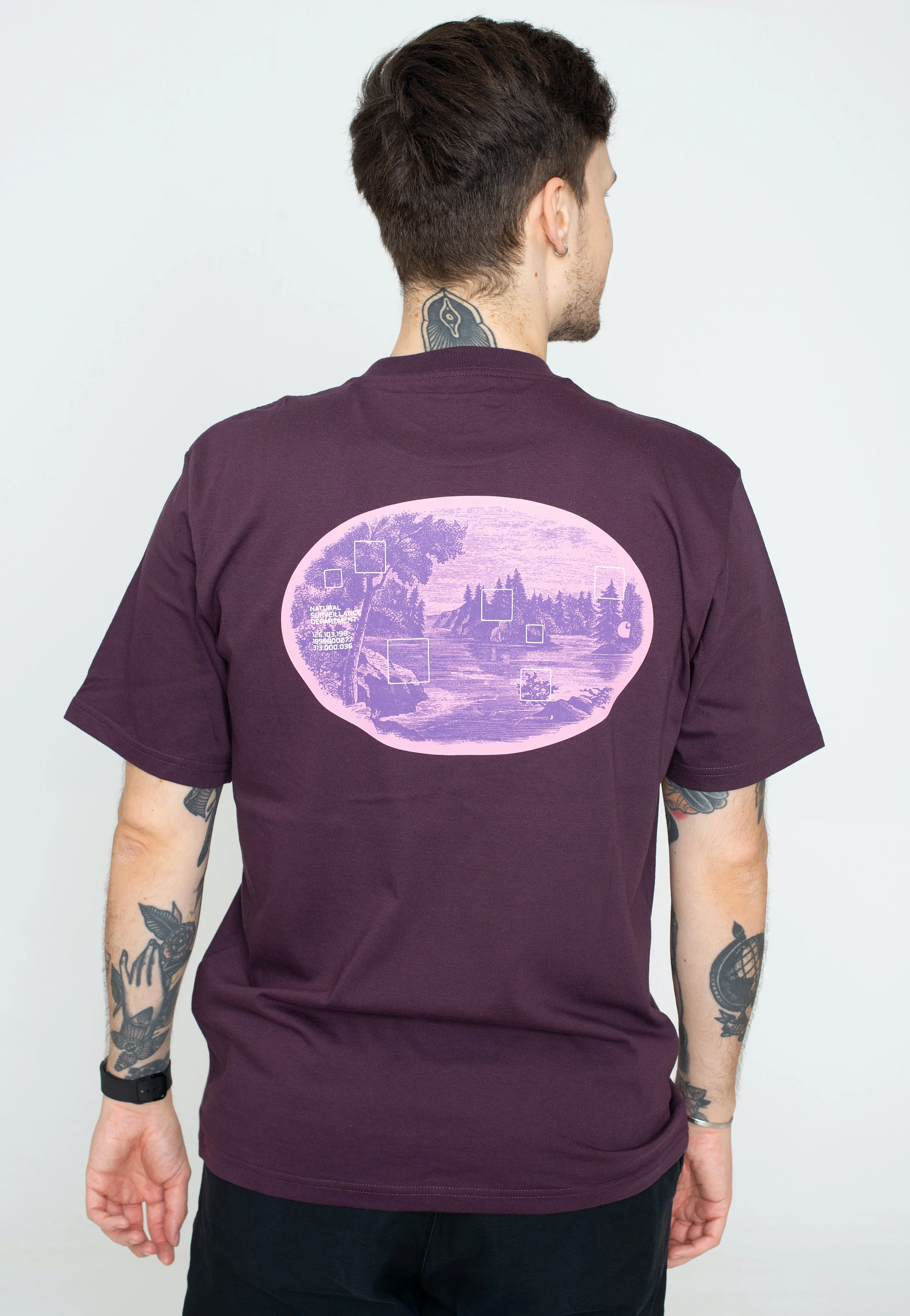 Carhartt WIP - Natural Surveillance Dark Plum - T-Shirt Carhartt WIP