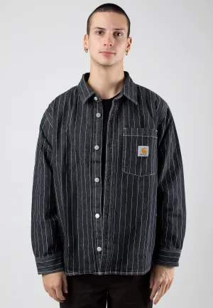 Carhartt WIP - Orlean Shirt Stone Washed Orlean Stripe/Black/White - Jacket Carhartt WIP
