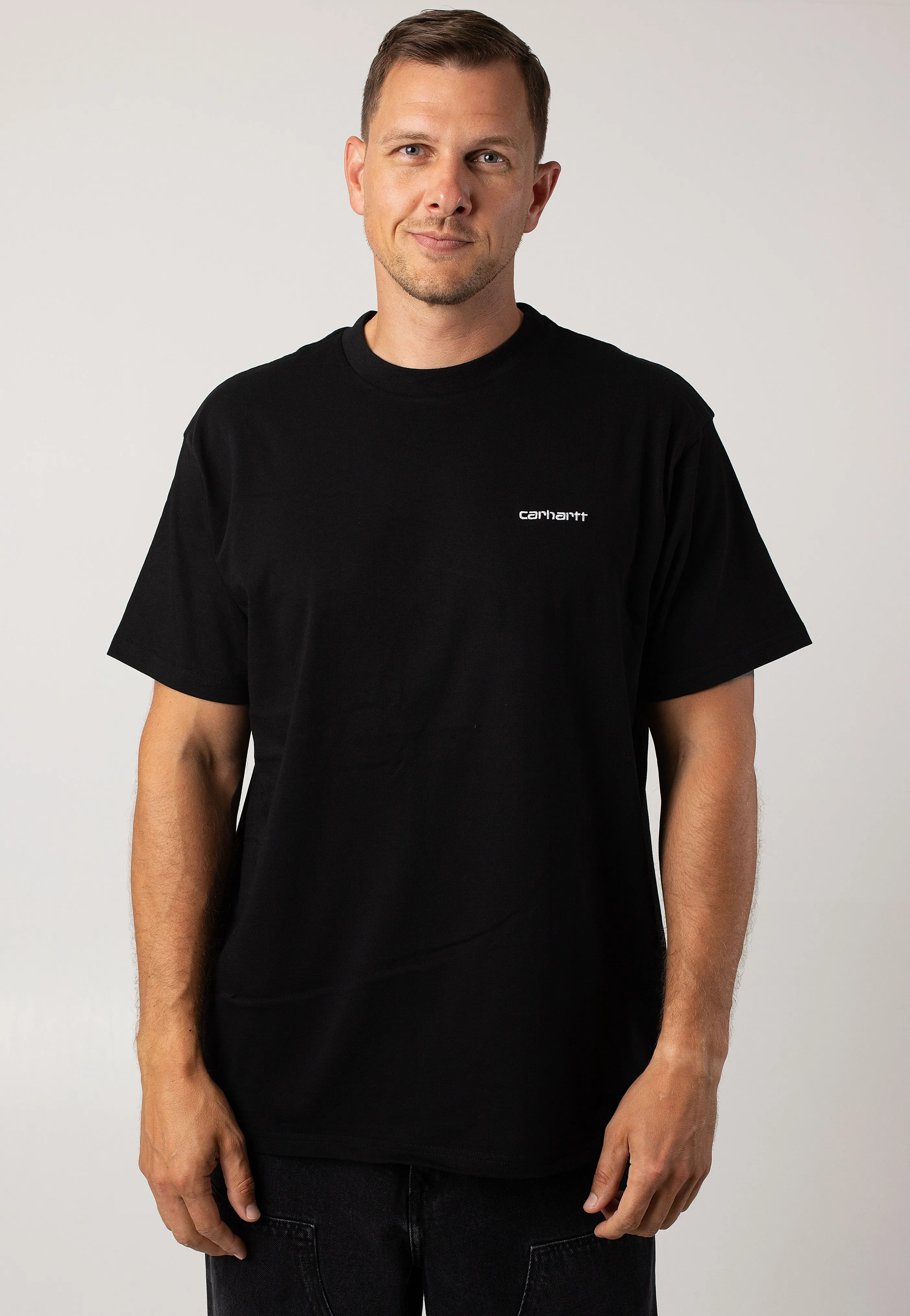 Carhartt WIP - Script Embroidery Black / White - T-Shirt Carhartt WIP