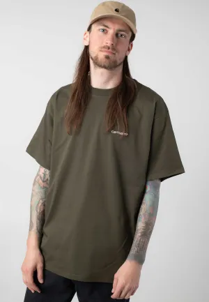 Carhartt WIP - Script Embroidery Turtle/Air Pink - T-Shirt Carhartt WIP