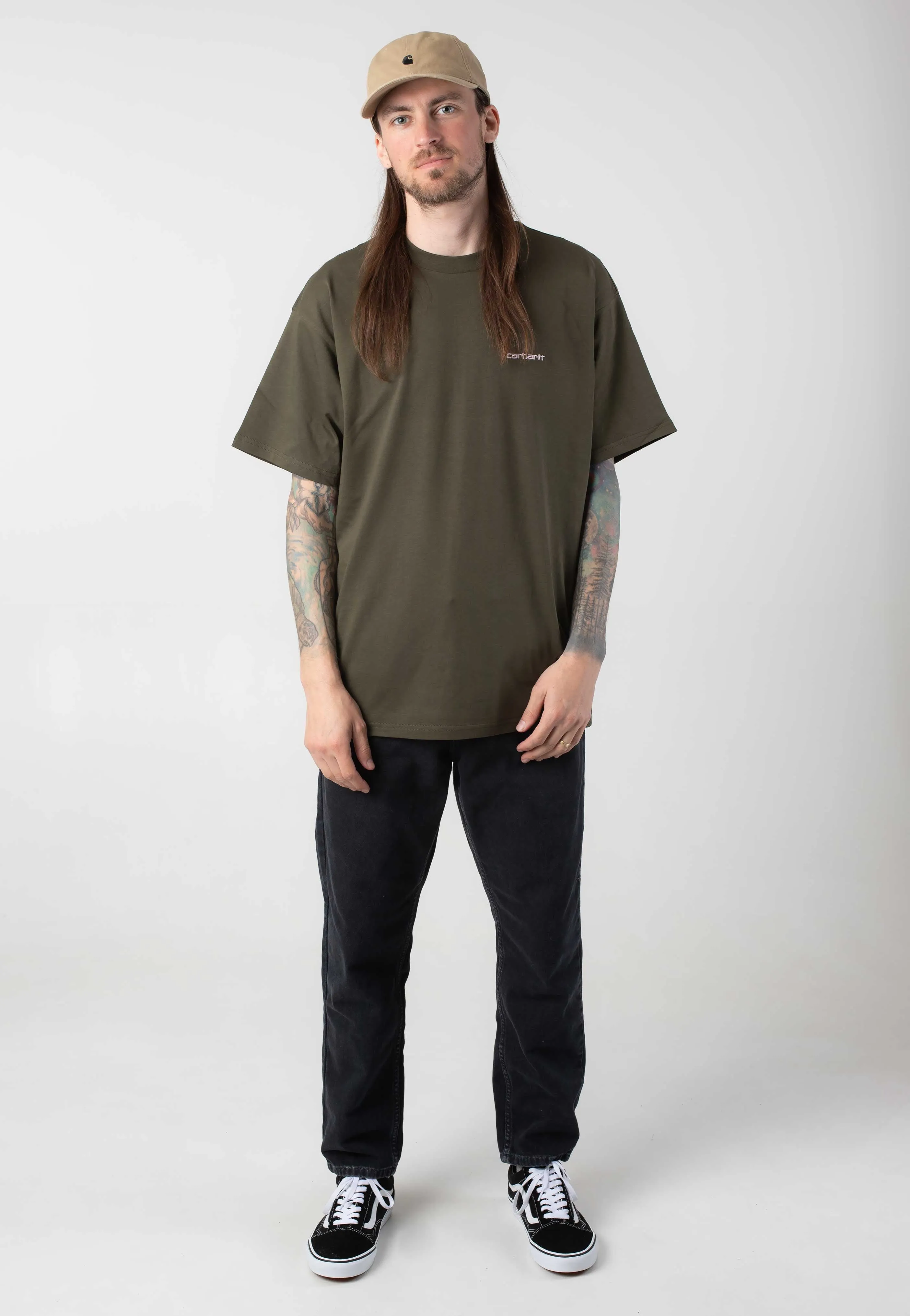Carhartt WIP - Script Embroidery Turtle/Air Pink - T-Shirt Carhartt WIP