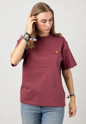 Carhartt WIP - W' American Script Dusty Fuchsia - T-Shirt Carhartt WIP