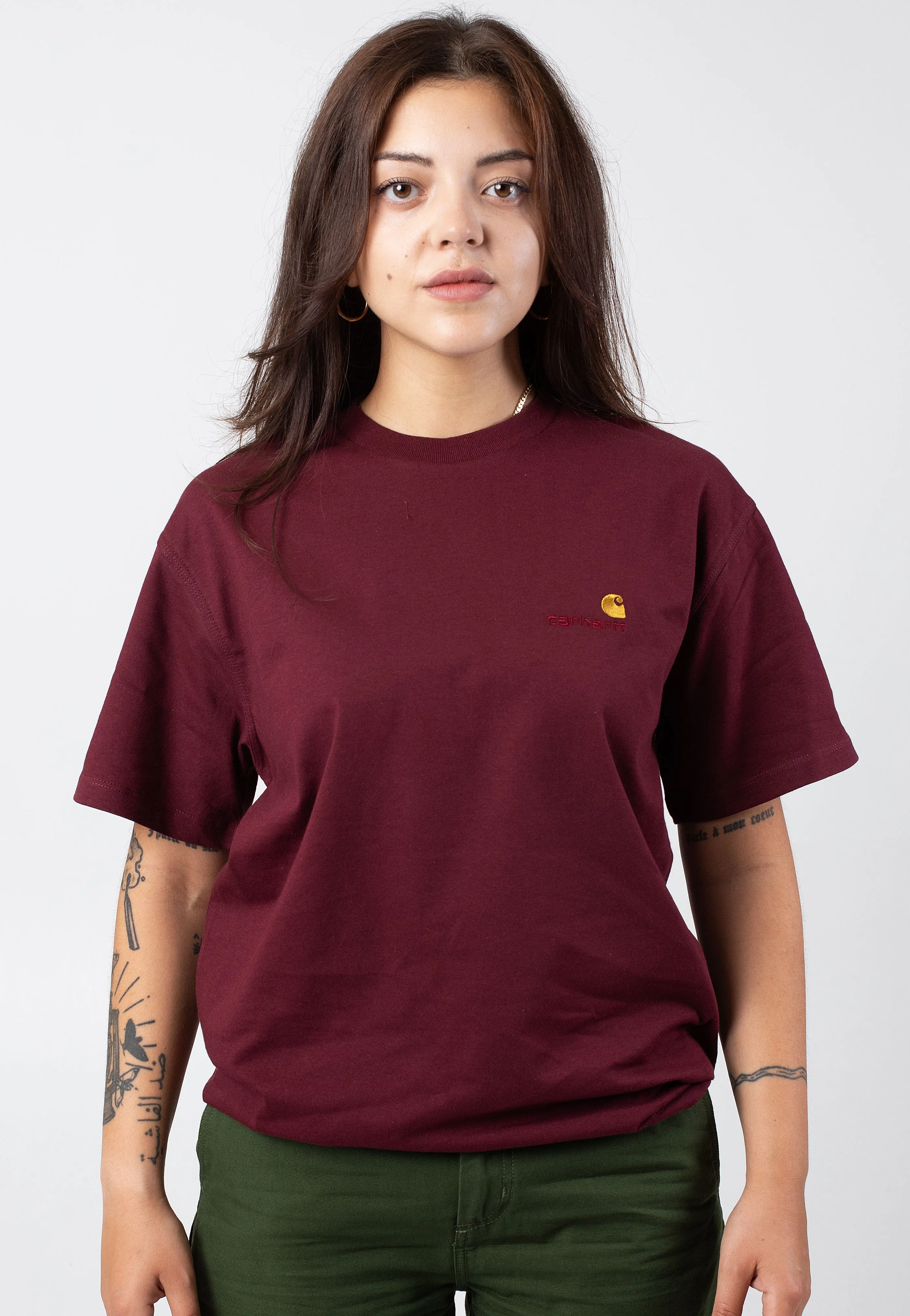 Carhartt WIP - W' American Script Malbec - T-Shirt Carhartt WIP