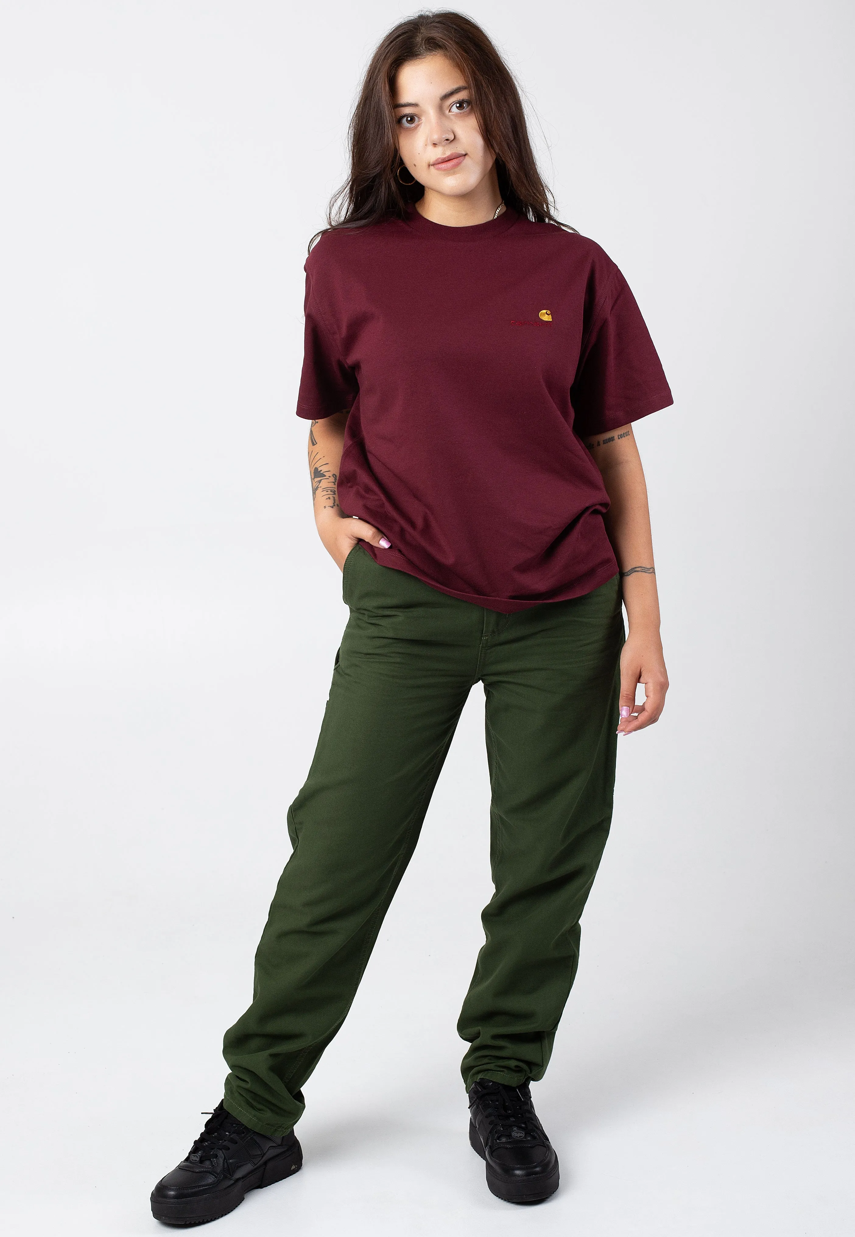 Carhartt WIP - W' American Script Malbec - T-Shirt Carhartt WIP