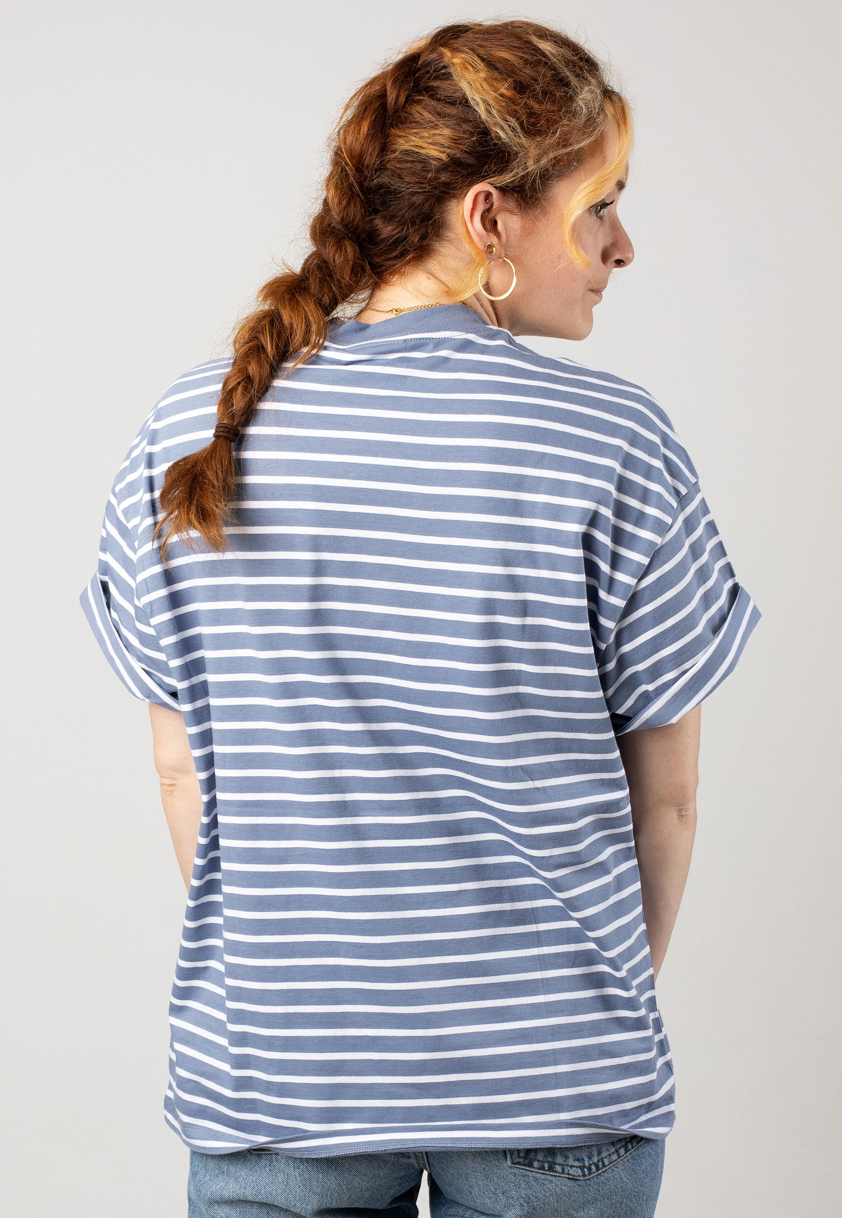 Carhartt WIP - W' Bryna Bryna Stripe/Charm Blue/White - T-Shirt Carhartt WIP
