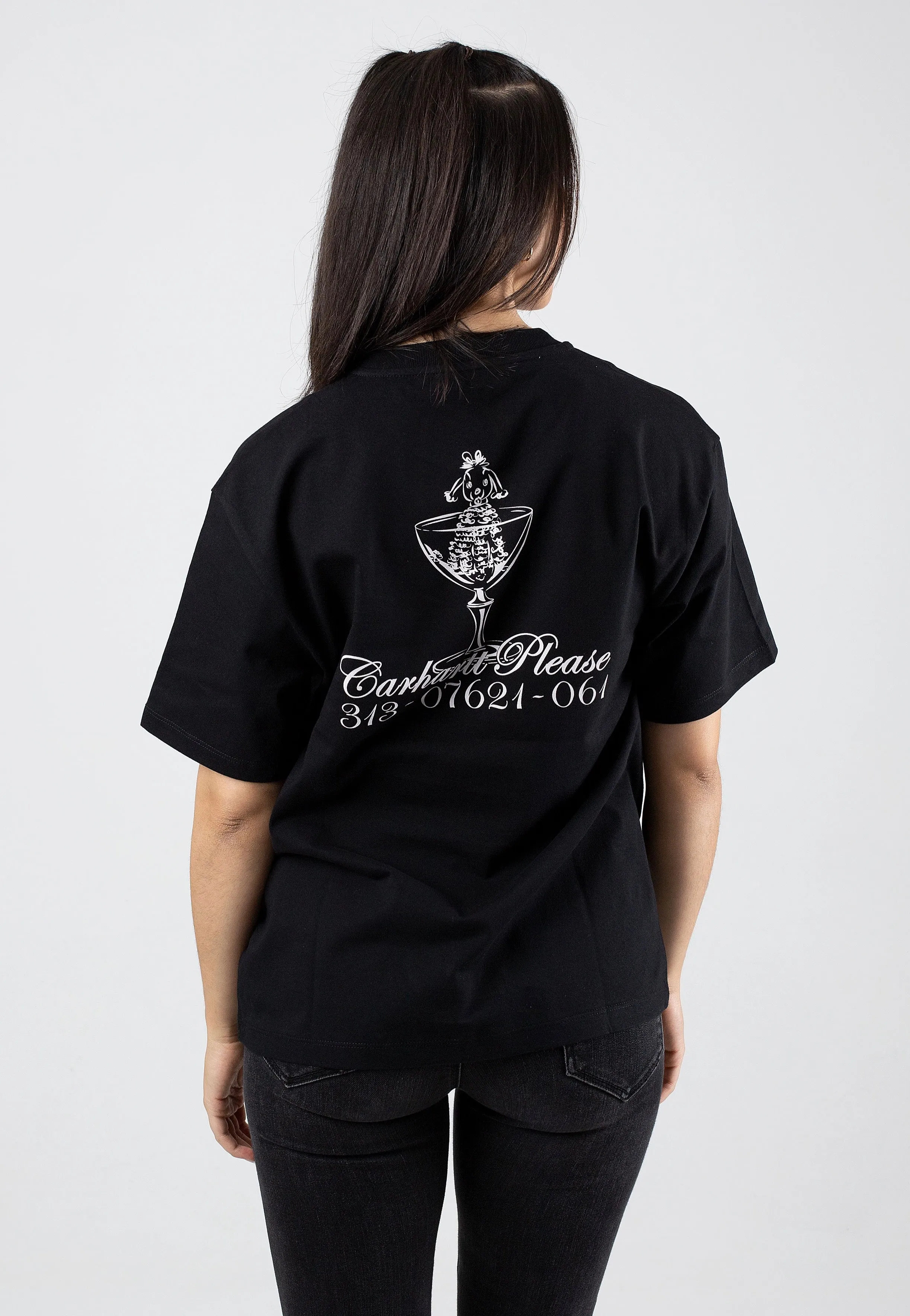 Carhartt WIP - W' Carhartt Please Black/White - T-Shirt Carhartt WIP